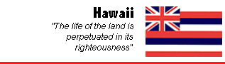 Hawaii flag and motto