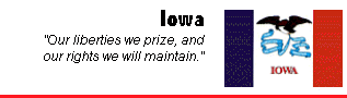 Iowa flag and motto